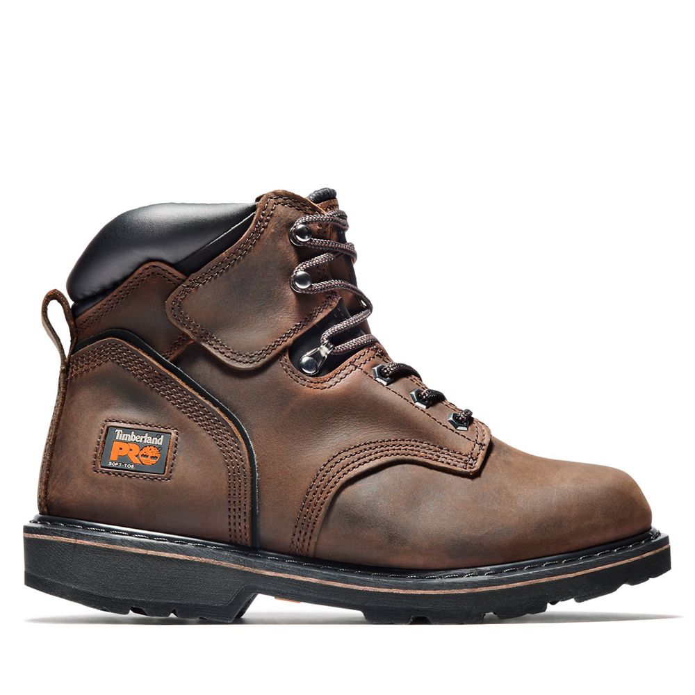 Botas de Trabajo Timberland Hombre Pro® Pit Boss 6\" Soft Toe Marrones - Chile DEX-658749